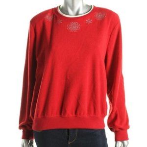 NWT ALFRED DUNNER Petite Fleece Rhinestone